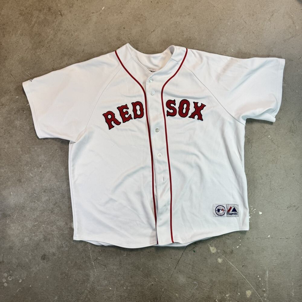Vintage Boston Red Sox Jersey Majestic White Sewn Men’s XL